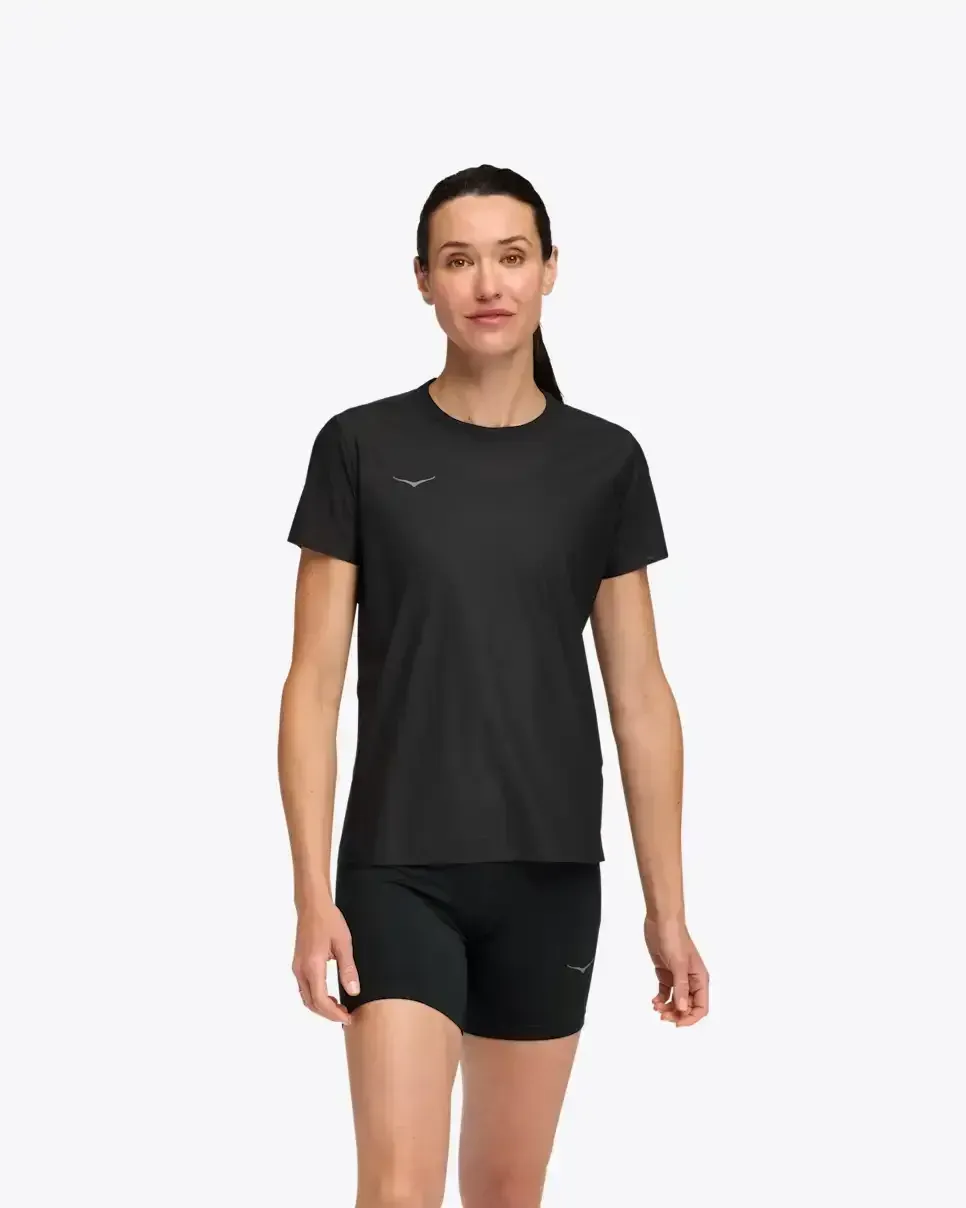 HOKA Airolite Kurzarmshirt 2.0 Schwarz Damen Media front view