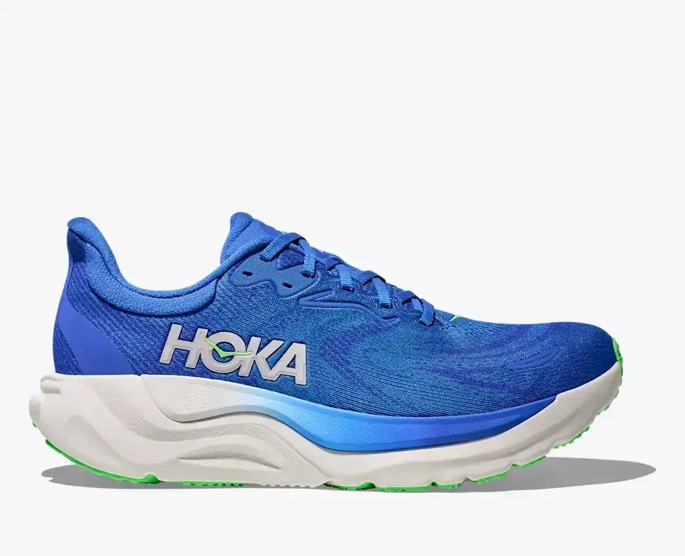 HOKA Arahi 8 Cobalt Blue Neon Green Media front view