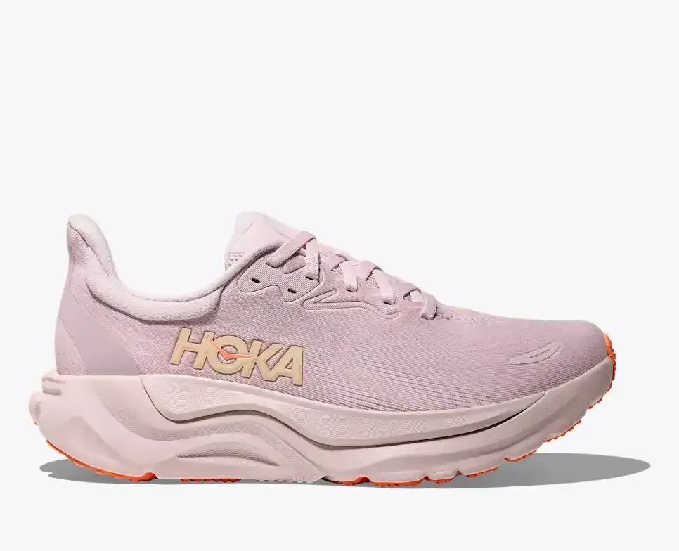 HOKA Arahi 8 Lilac Cream Neon Cantaloupe Damen Media front view