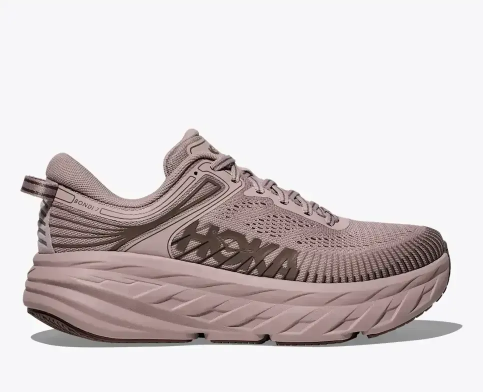 HOKA Bondi 7 Date Sugar Damen Media front view