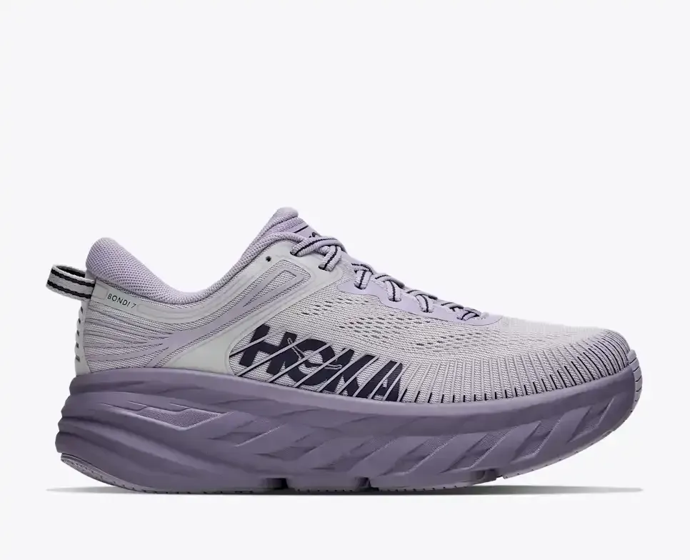 HOKA Bondi 7 Stardust Mellow Lilac Damen Media front view