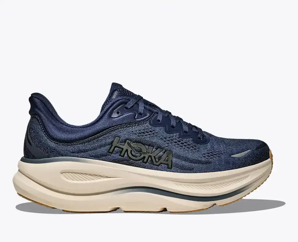 HOKA Bondi 9 Midnight Blue Varsity Navy Media front view