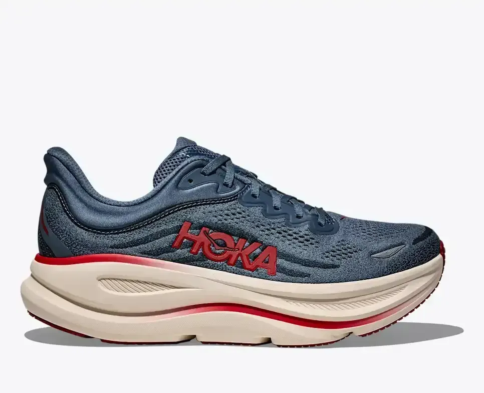 HOKA Bondi 9 Thunder Cloud Vermillion Media front view