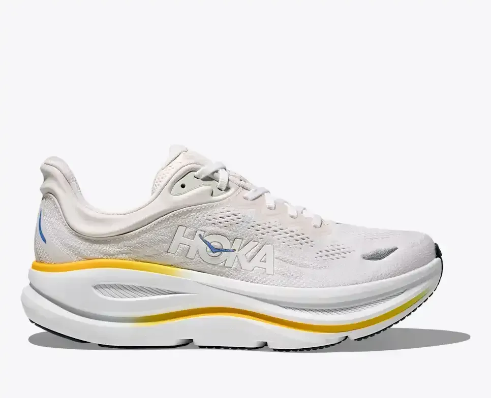 HOKA Bondi 9 Weißer Fugenmörtel Media front view