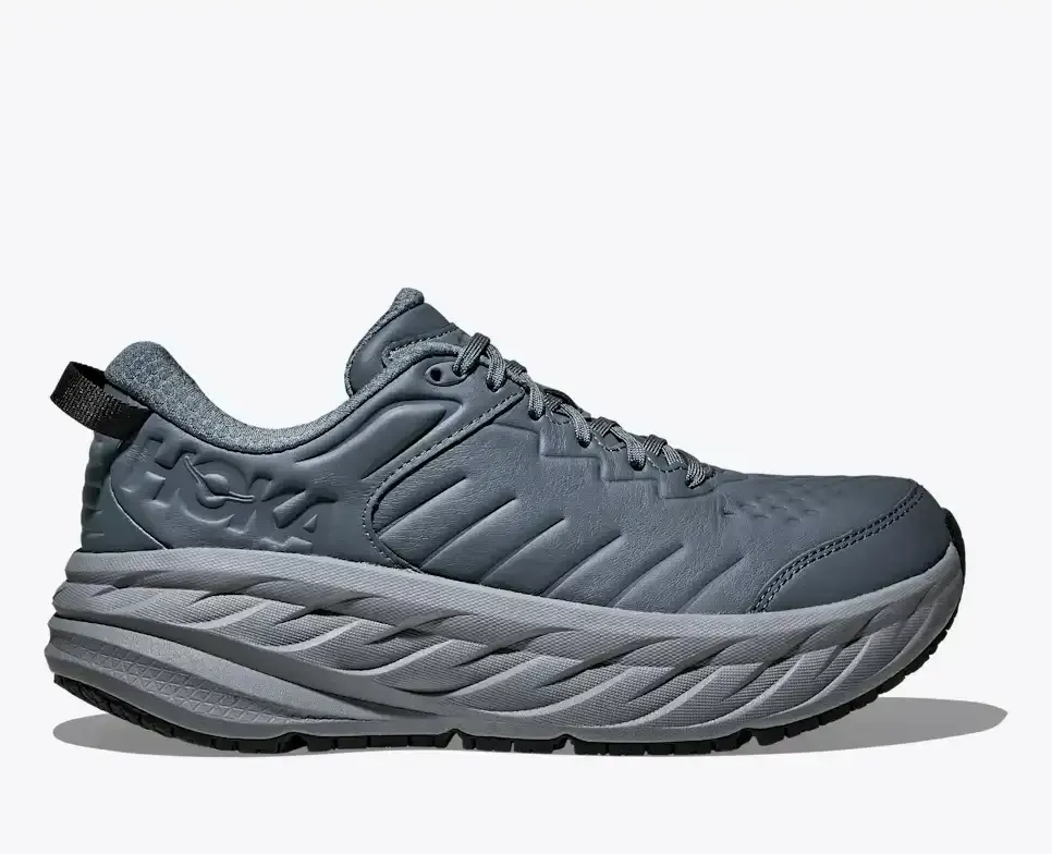 HOKA Bondi SR Faded Navy Carbon Black Media front view