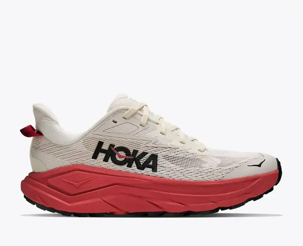 HOKA Challenger 8 Alabaster Burnt Red (Damen) Media front view