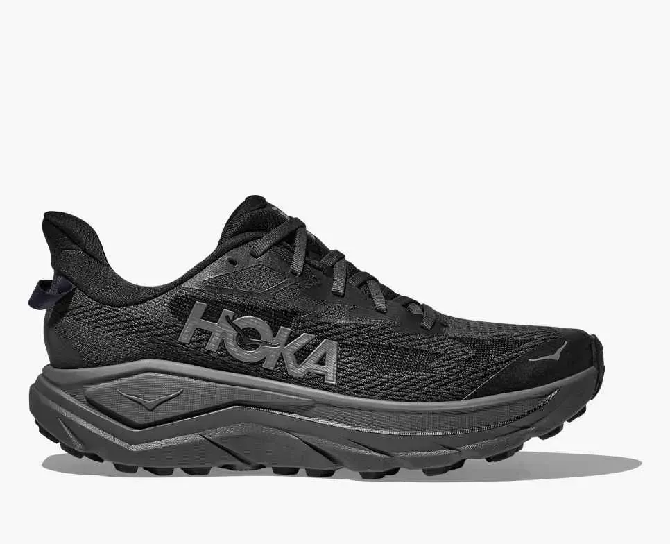 HOKA Challenger 8 Black Outer Orbit Media front view