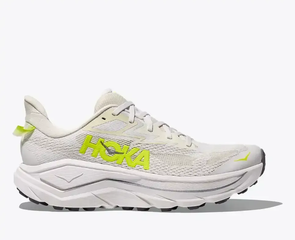 HOKA Challenger 8 Weiß Neon Citrus Media front view