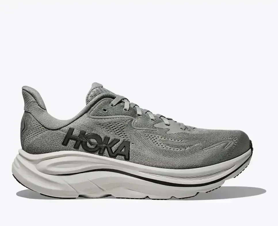 HOKA Clifton 10 Galactic Grey Asteroid Media front view
