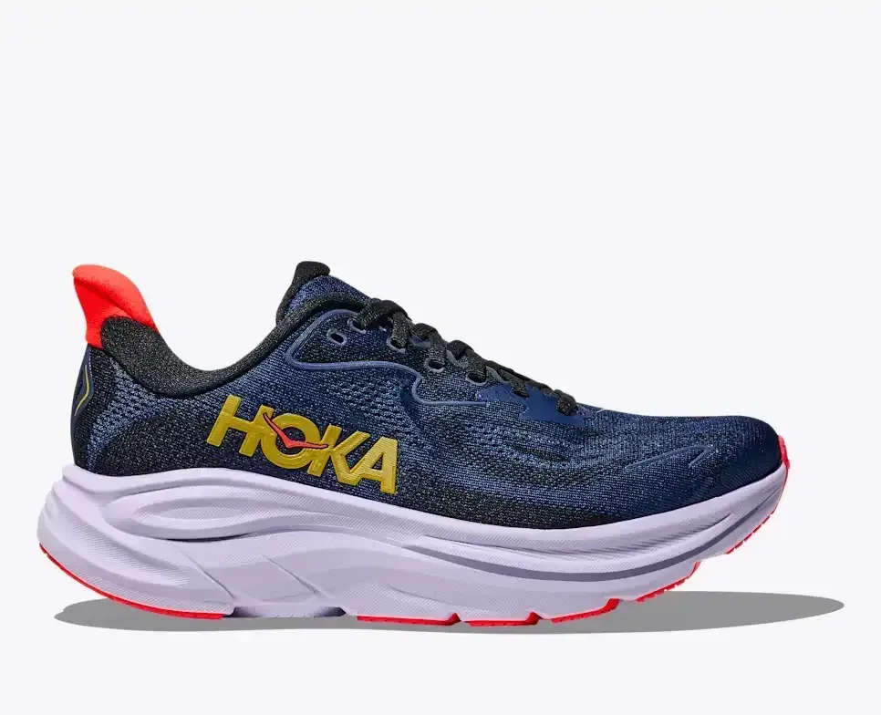HOKA Clifton 10 Midnight Blue Starlight Glow (Damen) Media front view