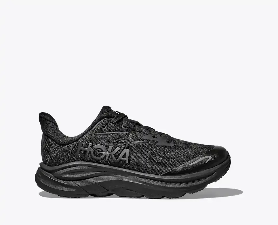 HOKA Clifton 10 Schwarz (GS) Media front view