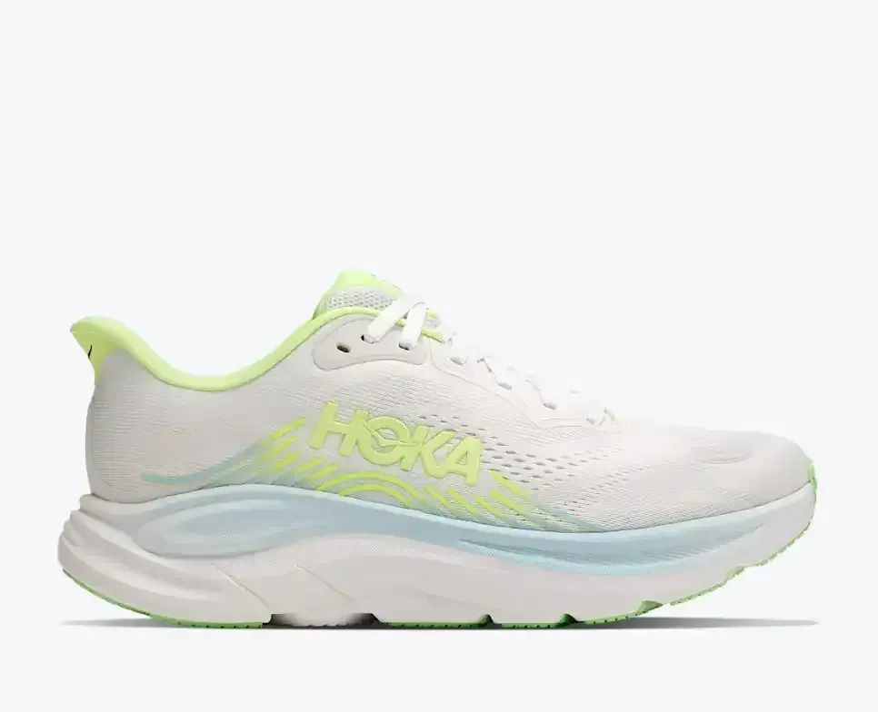 HOKA Clifton 11 Frost Neon Yuzu (Damen) Media front view