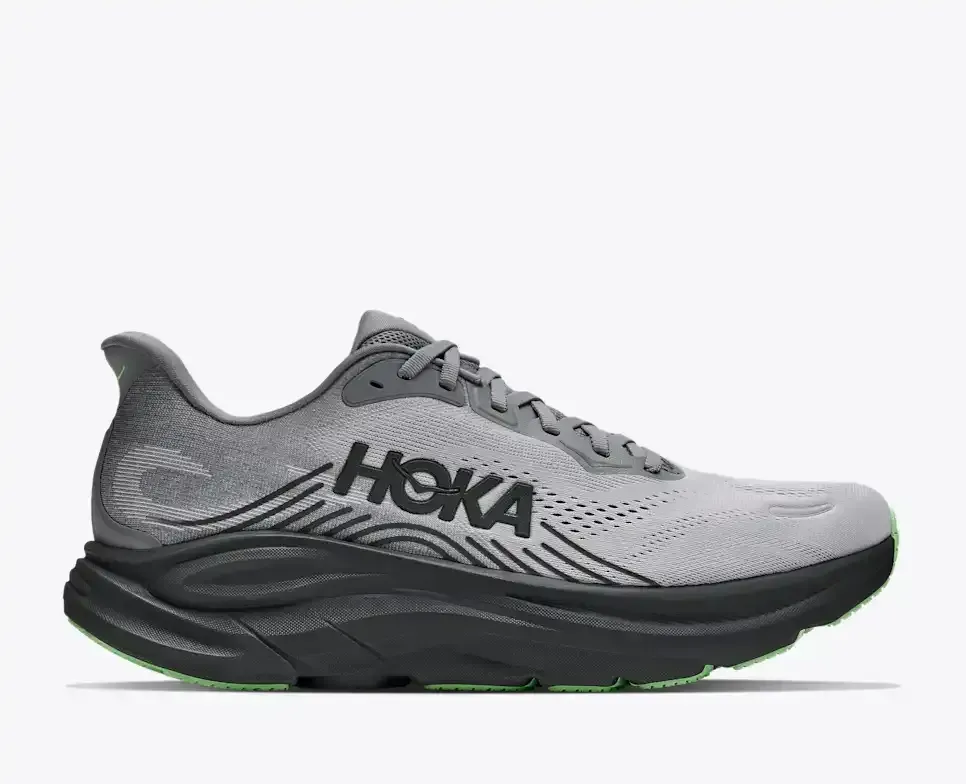 HOKA Clifton 11 Galactic Grey Stardust Media front view