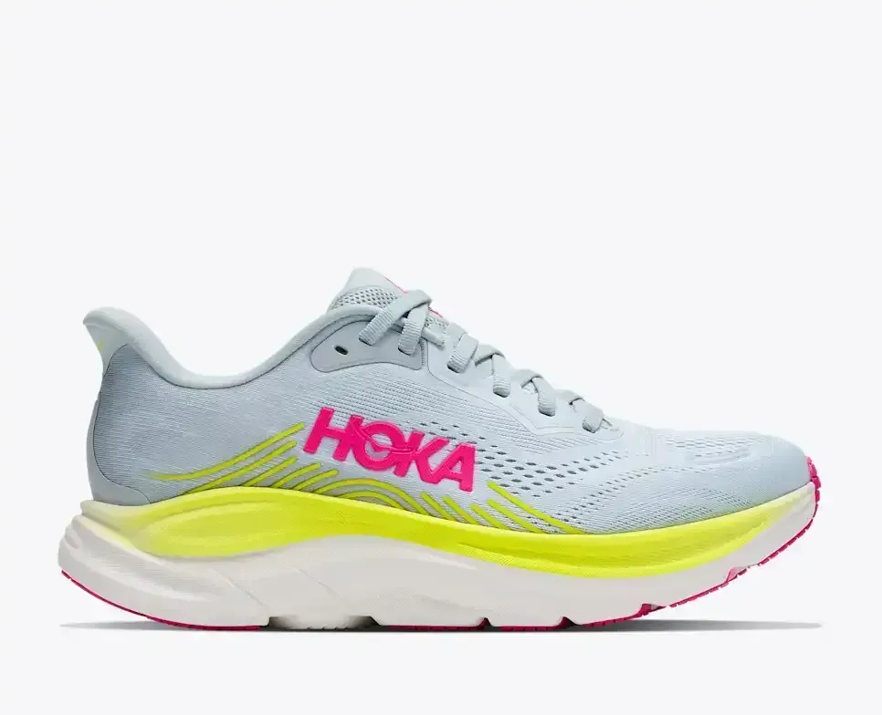 HOKA Clifton 11 Mineral Blue Overcast (Damen) Media front view
