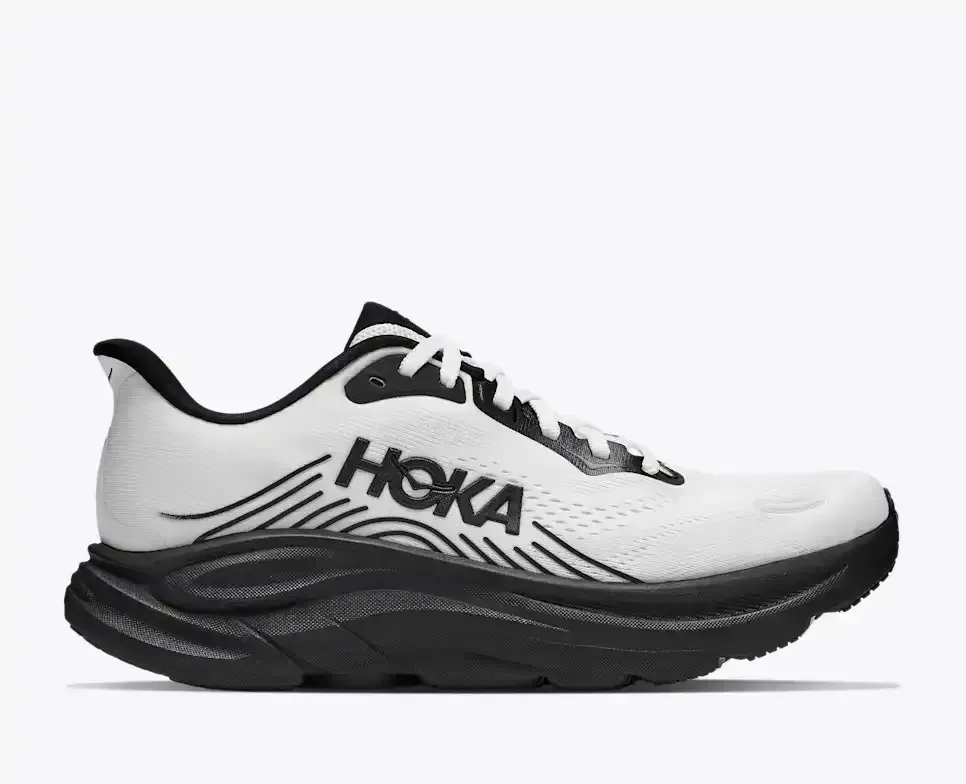 HOKA Clifton 11 Weiß Schwarz (Damen) Media front view