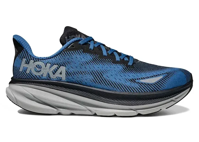 HOKA Clifton 9 Gore-Tex Black Foggy Night Media front view