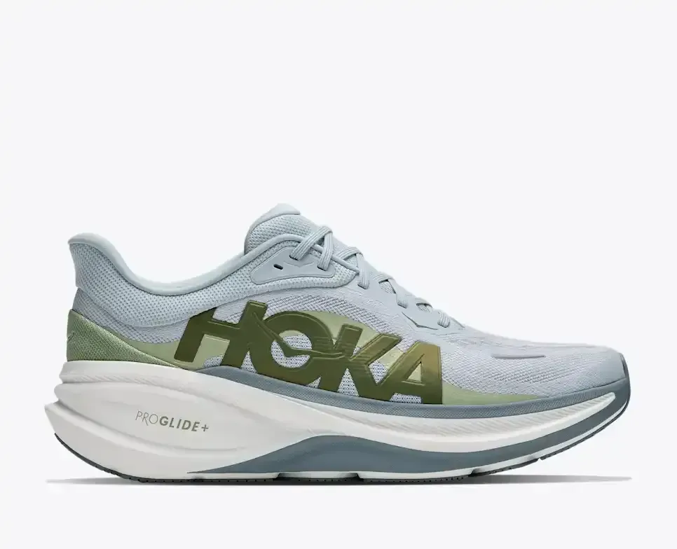 HOKA Clifton PRO Mineral Blue Sprouted Green Media front view