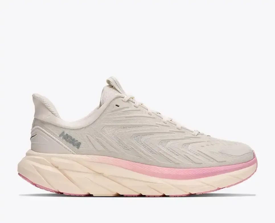 HOKA Clifton UTL Alabaster Dewy Pink (Damen) Media front view