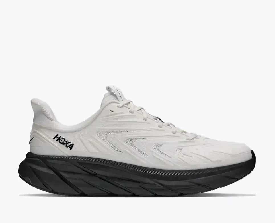 HOKA Clifton UTL Frost Black Media front view