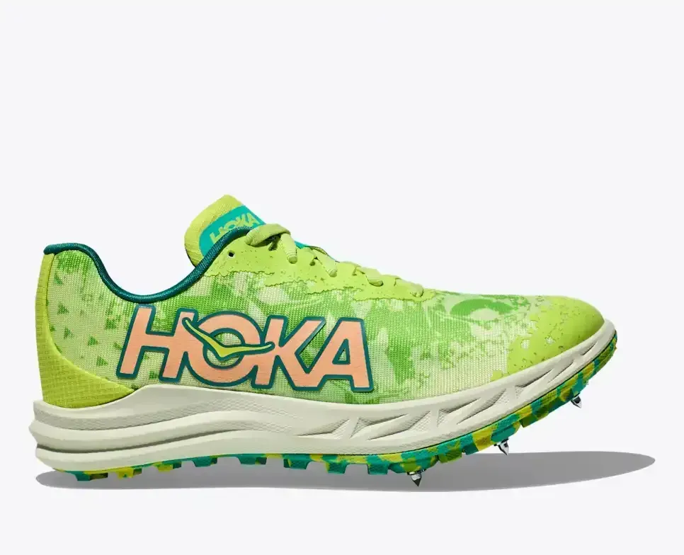 HOKA Crescendo XC Salat Electric Lime Media front view