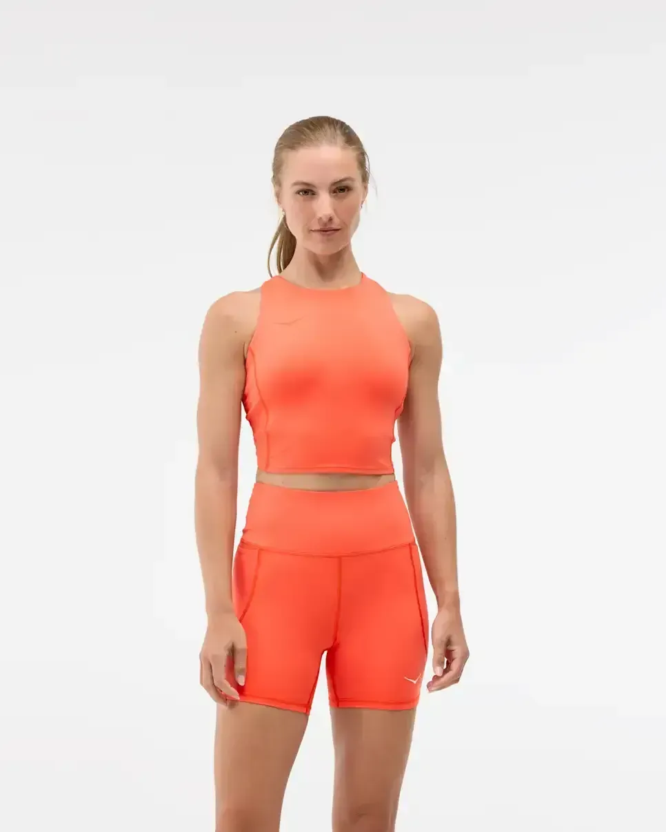 HOKA Elaro Crop Bra Bell Pepper (Damen) Media front view