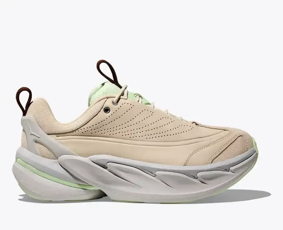 HOKA Elevon X Oatmeal Luna Moth Media front view