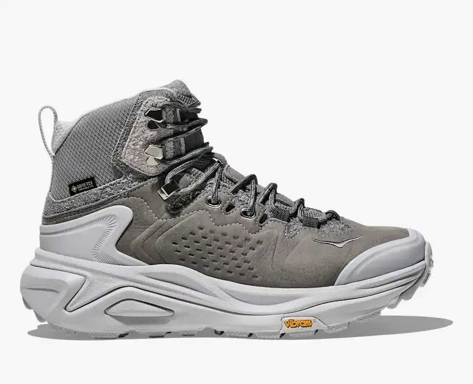HOKA Elite Terrain System Kaha 3 GORE-TEX Galactic Grey Cosmic Grey Media front view