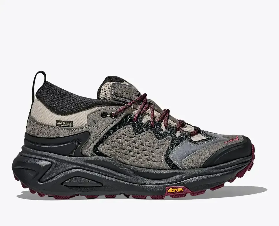 HOKA Elite Terrain System Kaha 3 Low GORE-TEX Black Stone Fruit Media front view