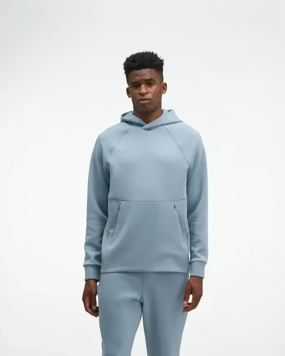 HOKA Essential Recovery Hoodie verwaschenes Blau Media front view