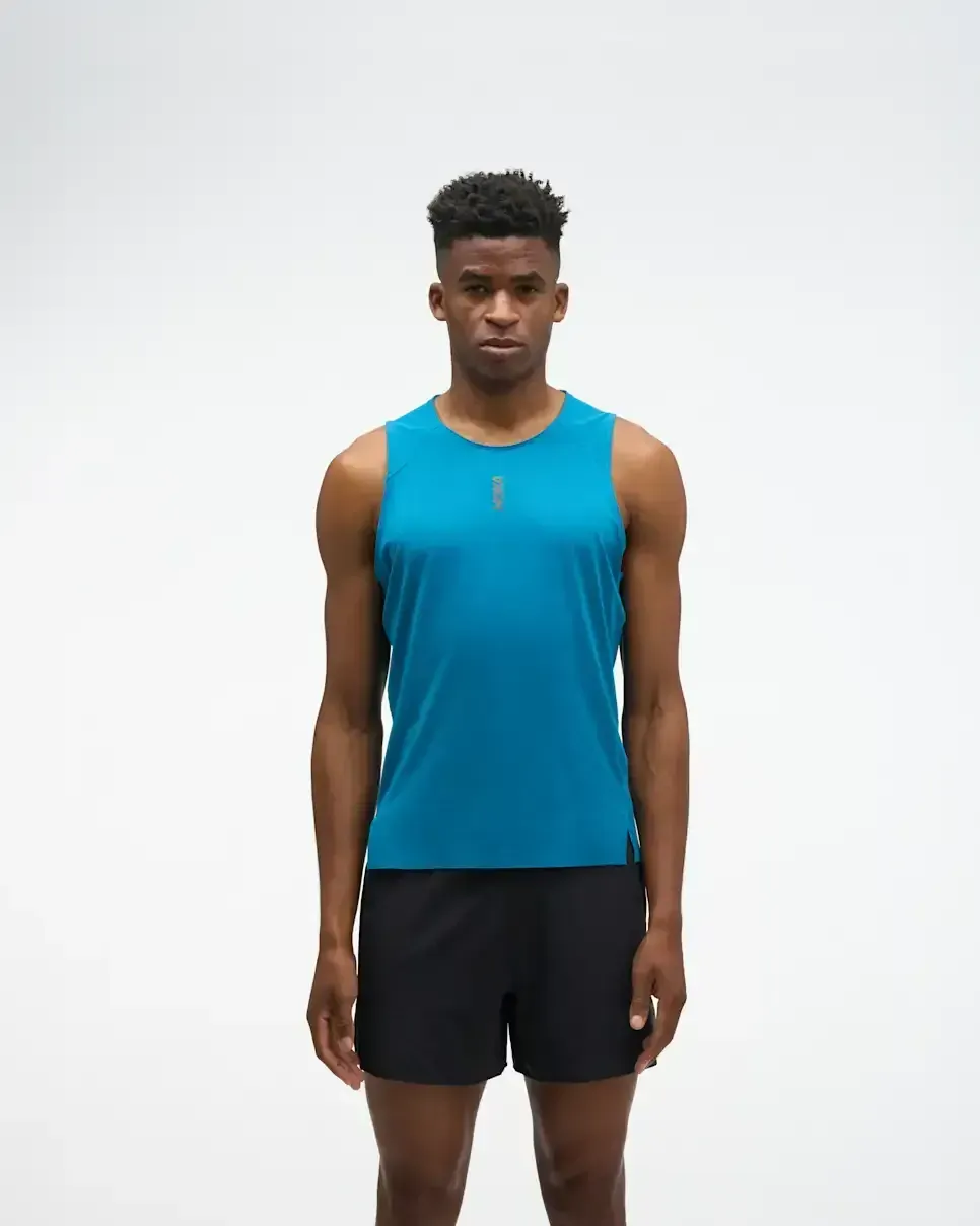 HOKA EveryRun Tank Night Glow Blue Media front view