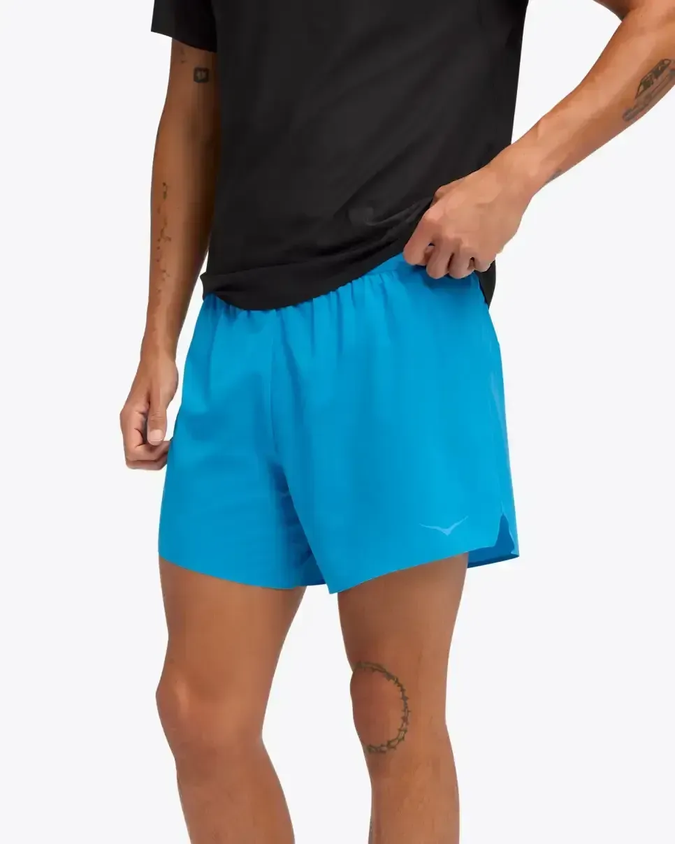 HOKA Glide 5″ Short mit Slip Hoka Blue Media front view