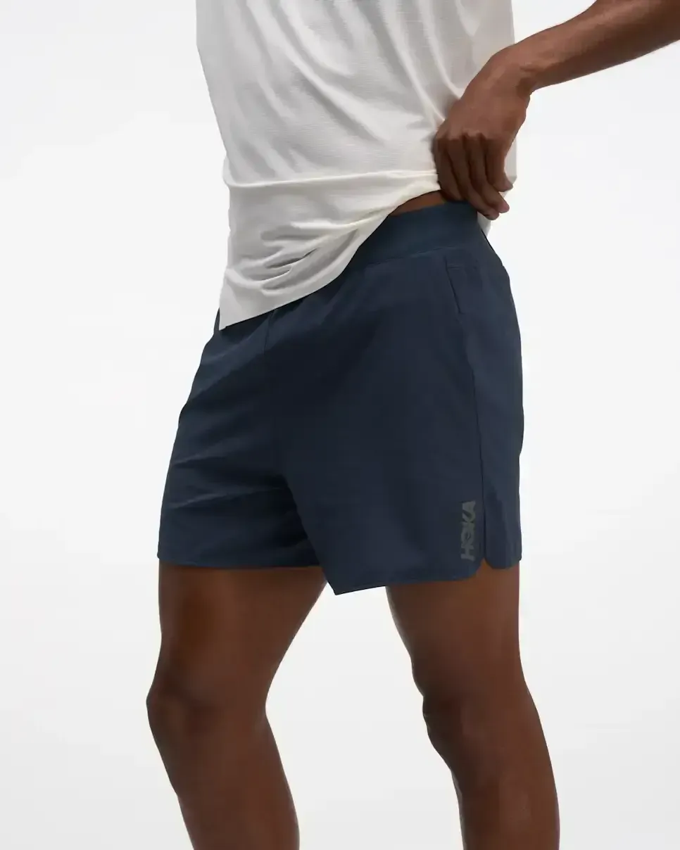 HOKA Glide Short 5″ Brief Varsity Navy Media front view