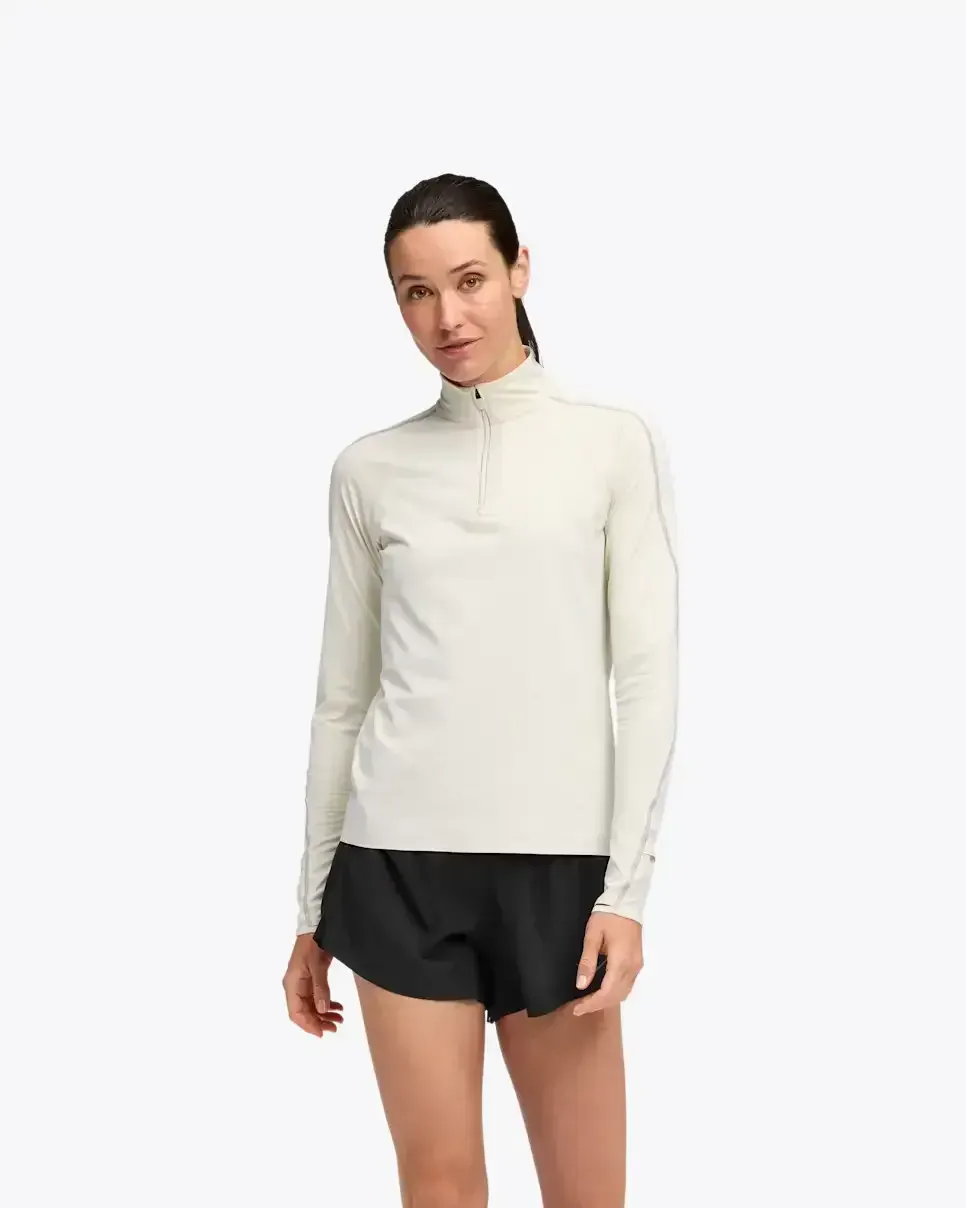 HOKA GlideTech Quarter Zip Truffle Salt (Damen) Media front view