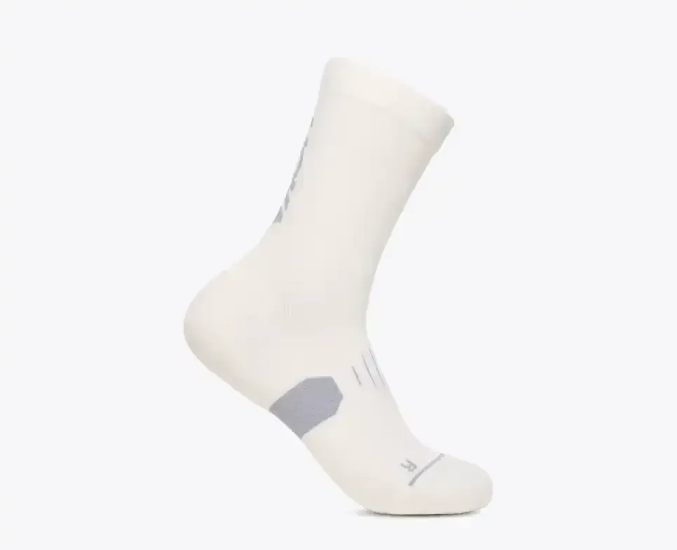 HOKA Graphic Crew Run Socke Weiß Media front view