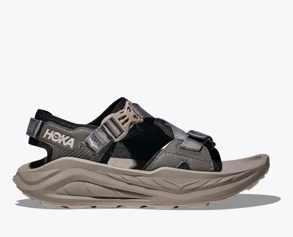 HOKA Infini Hike TC Black Cement Media front view