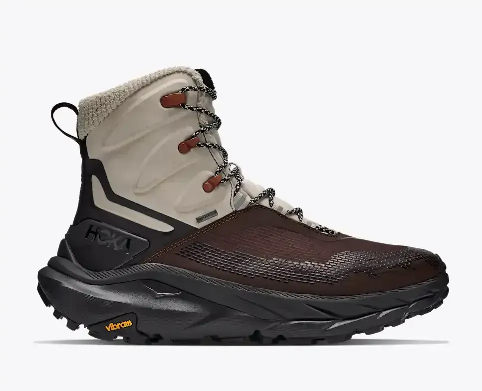 HOKA Kaha 2 Frost GORE-TEX River Rock Grau Schwarz Media front view