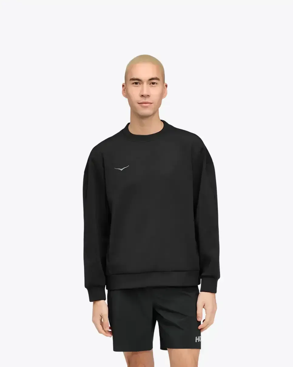 HOKA Kaitoro Knit Crew Schwarz Media front view