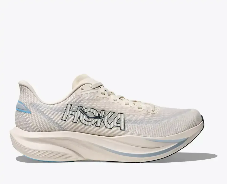 HOKA Mach 7 Alabaster Soaring Blue Media front view