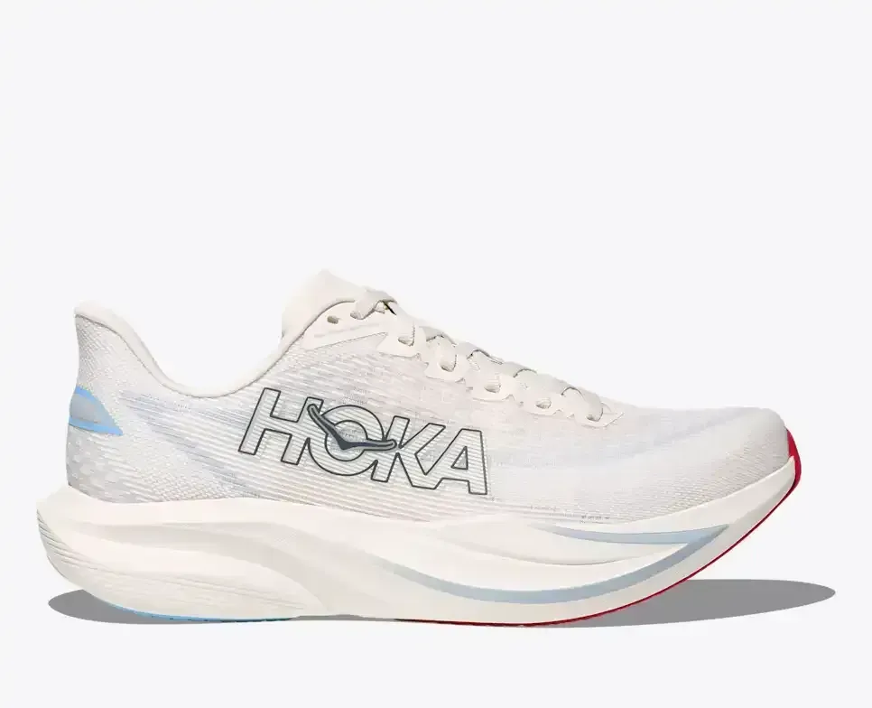 HOKA Mach 7 Alabaster Soaring Blue (Damen) Media front view