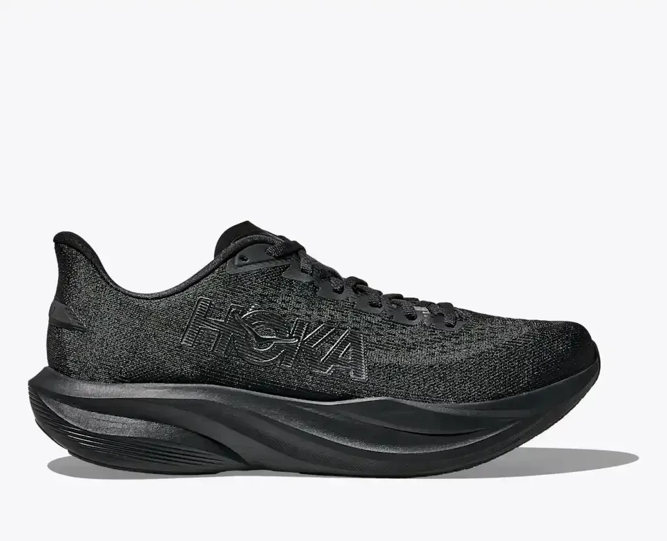 HOKA Mach 7 Schwarz Media front view