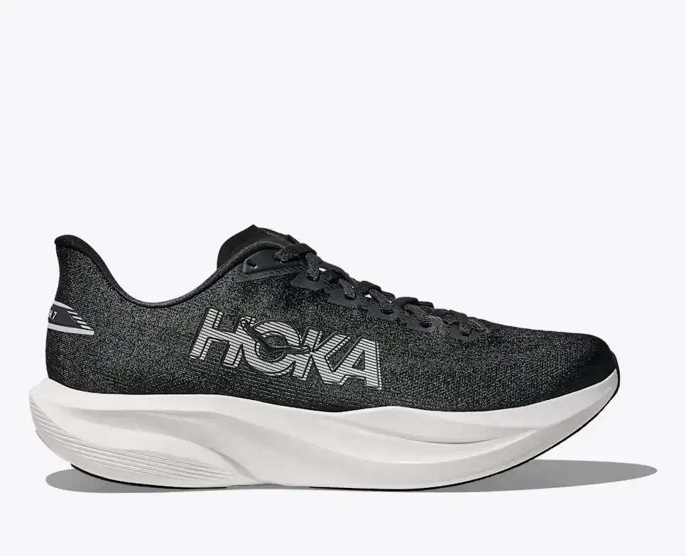 HOKA Mach 7 Schwarz Weiß (Damen) Media front view