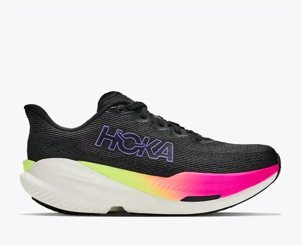 HOKA Mach X 3 Black Neon Nebula (Damen) Media front view