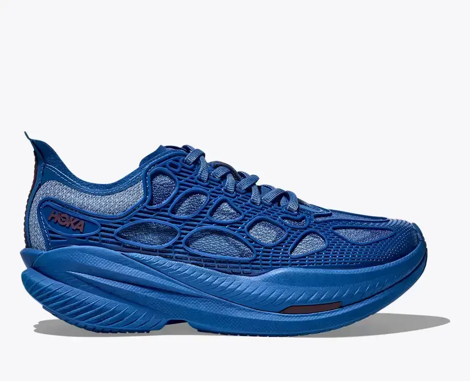 HOKA Mach X Caged Ultramarin Mitternachtsblau Media front view