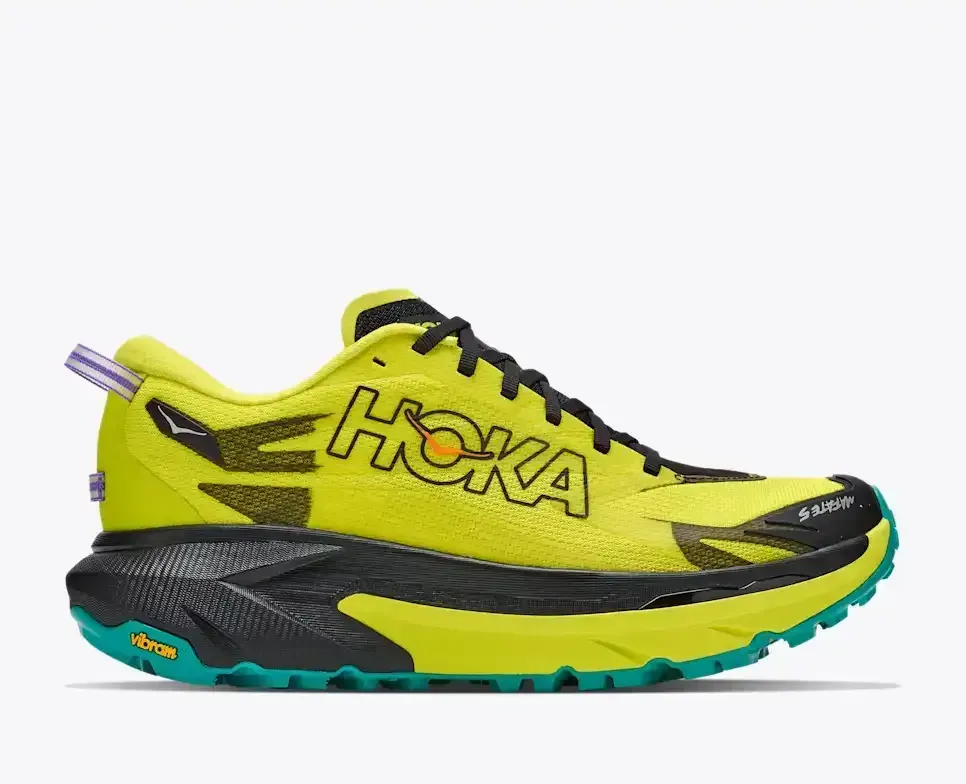 HOKA Mafate 5 Black HOKA Citrus Media front view