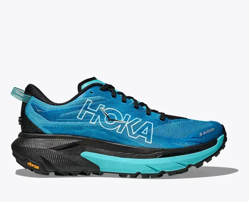 HOKA Mafate 5 Skyward Blau Schwarz Media front view