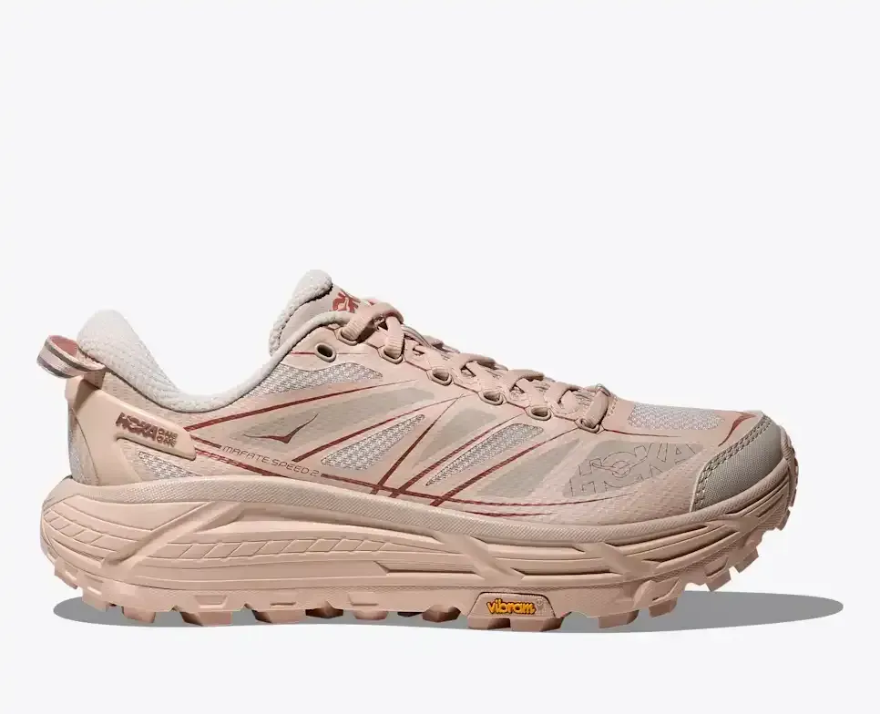 HOKA Mafate Speed ​​2 Buchenholz Stucco Media front view