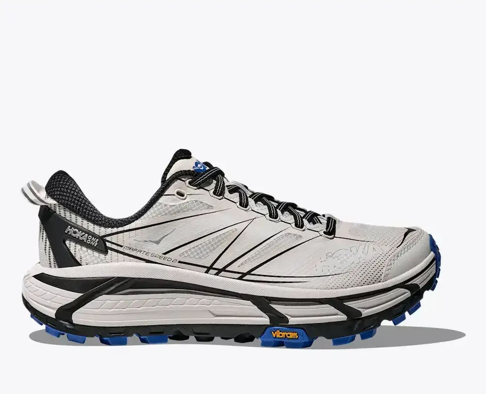 HOKA Mafate Speed ​​2 Weiß Kobaltblau Media front view