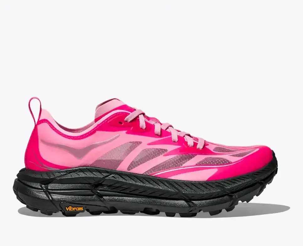HOKA Mafate Speed ​​4 Lite Neon Dragonfruit Schwarz Media front view