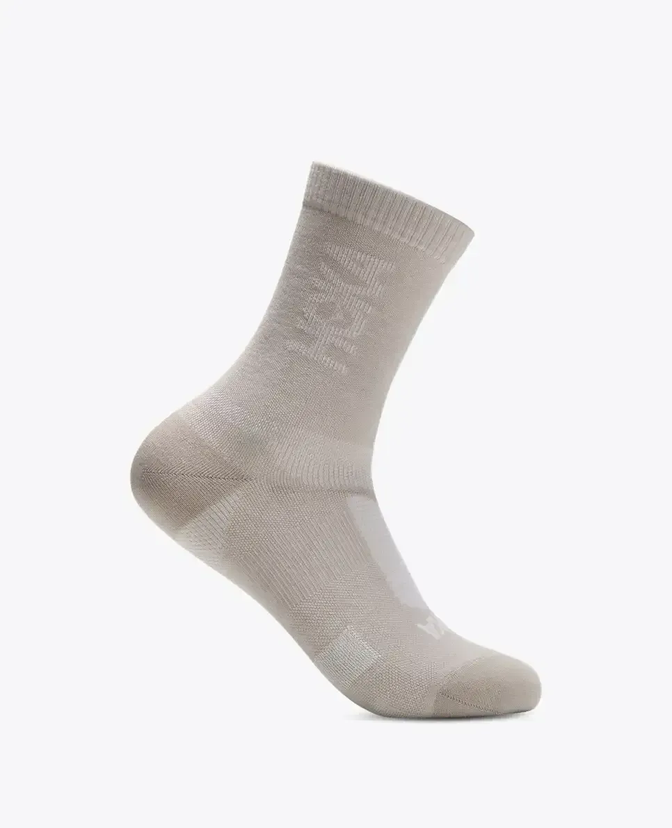 HOKA Merino Crew Socke River Rock Grey Media front view
