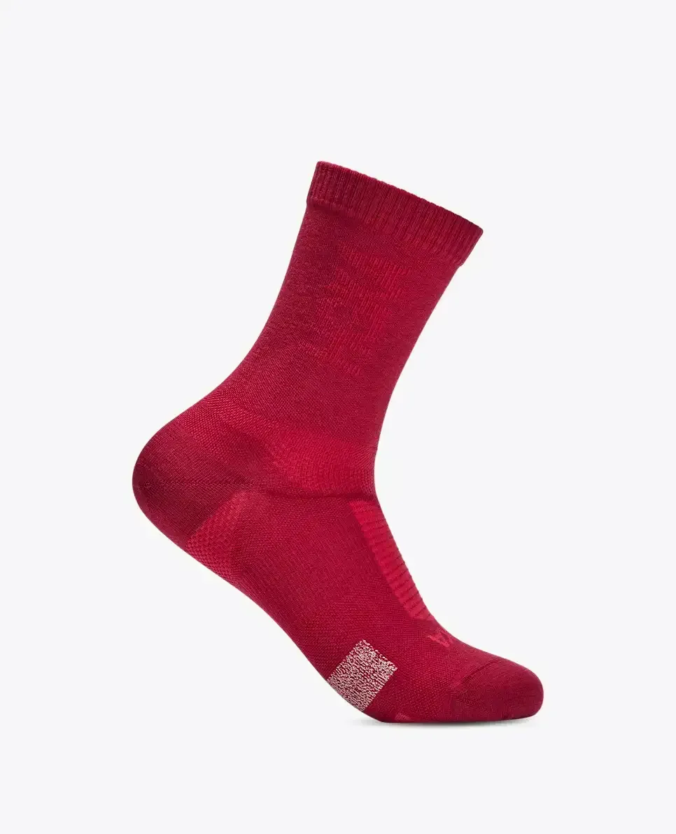 HOKA Merino Crew Socke Roter Achat Media front view